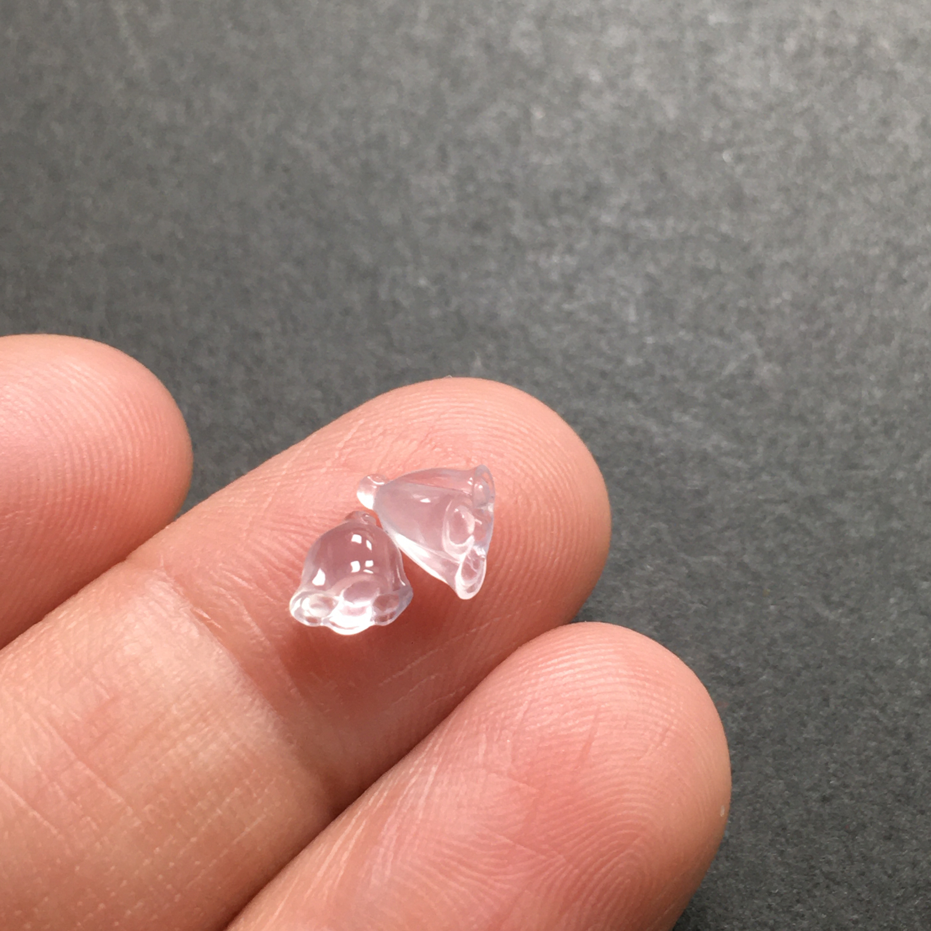 天然缅甸翡翠A玻璃冰粉紫气莲蓬可爱精致戒指提溜多宝珠宝首饰品