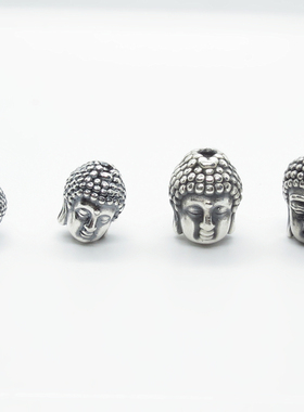 S999足银3D复古泰做旧佛头手链