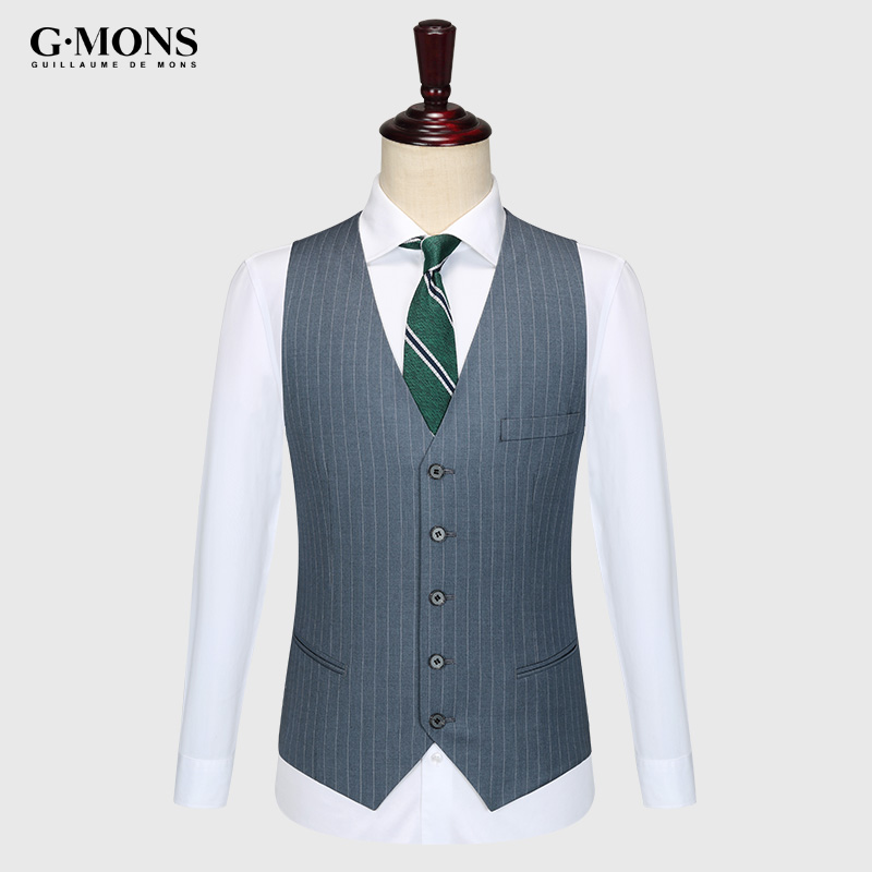 男伴郎服兄弟装西服商务条纹西装