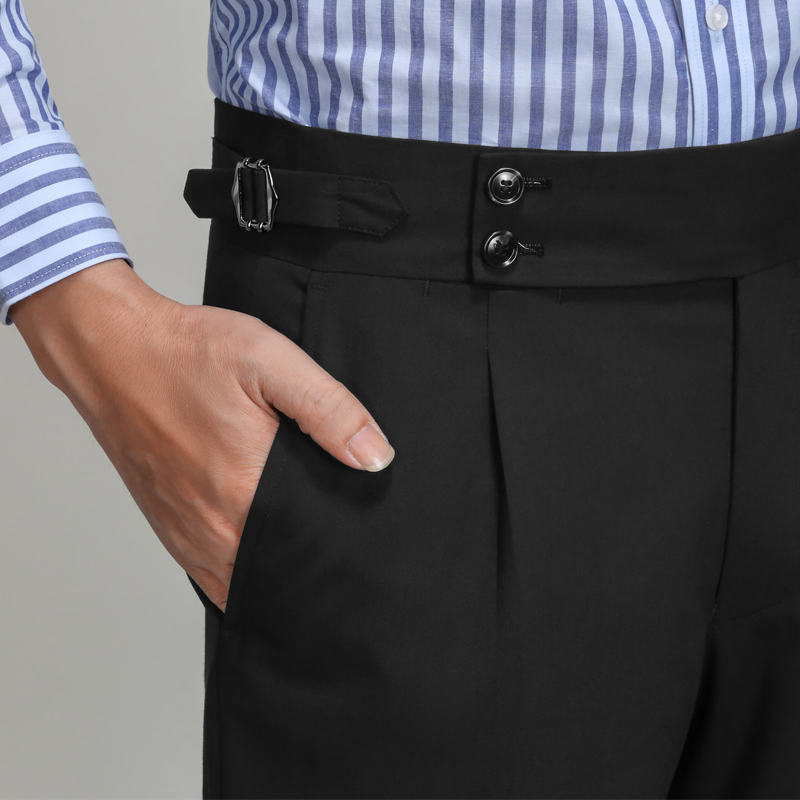 黑色休闲裤吉约蒙高腰夏季