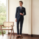 高级感正装 外套藏青色修身 新郎结婚礼服 男商务西装 吉约蒙西服套装