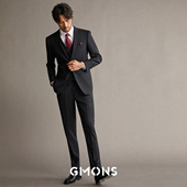 吉约蒙西服套装 高级新郎结婚礼服 四季 男商务西装 外套黑色职业正装