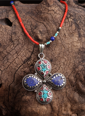 尼泊尔手工民族风短款西藏项链