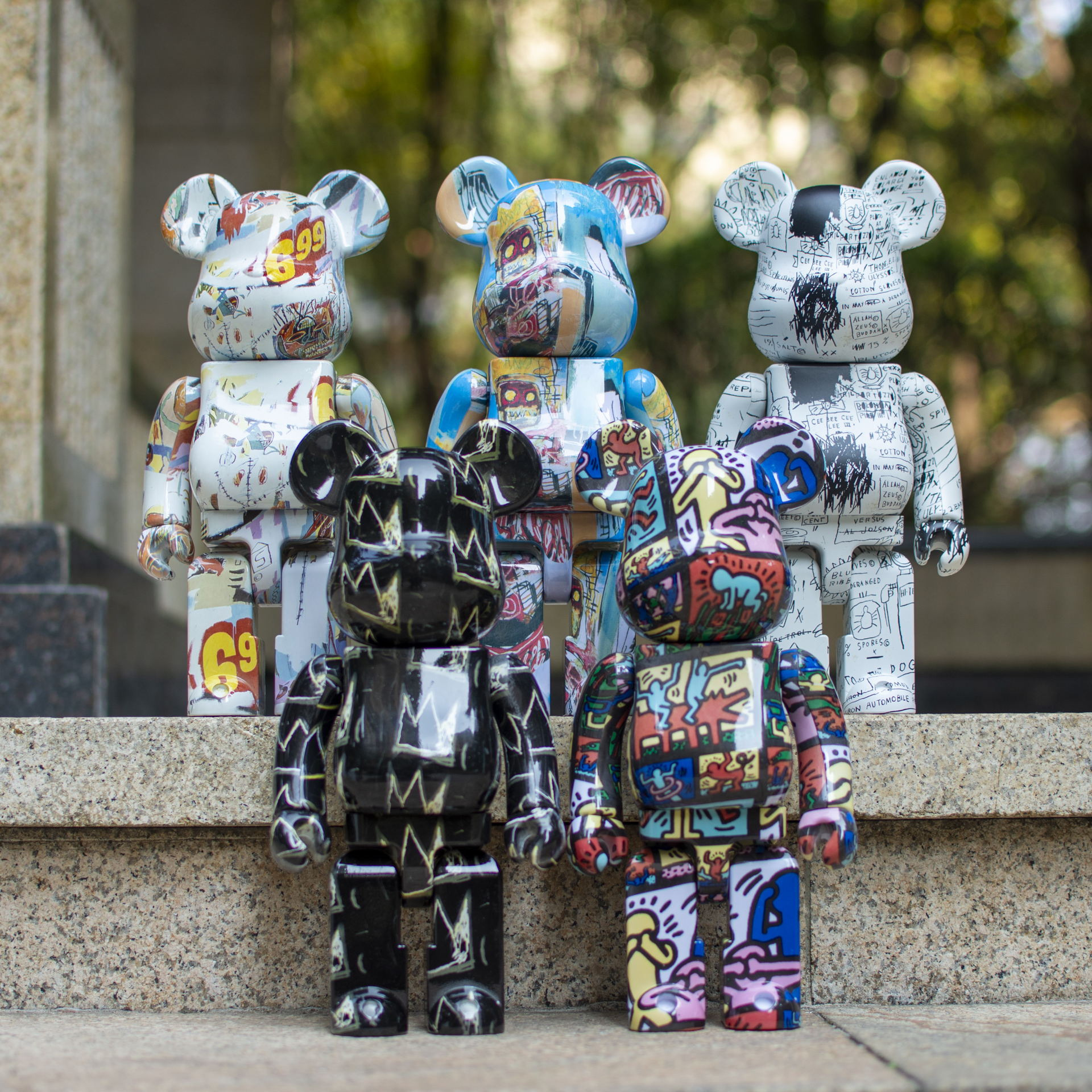6代8代皇冠9代10代巴斯奎特699积木熊哈林涂鸦暴力Bearbrick400%