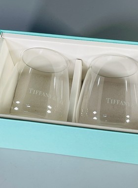 小布美術 现货tiffany蒂芙尼酒杯水杯玻璃对杯生日礼物包邮A