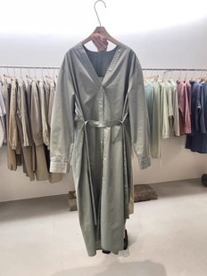 韓國ALIVE industry韓國東大門代購2022年春季新款女裝純色襯衫連衣裙