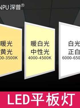 集成吊顶led灯暖光黄光