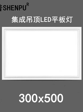 300x500集成吊顶灯厨房卫生间嵌入式LED照明平板灯30*50扣板灯