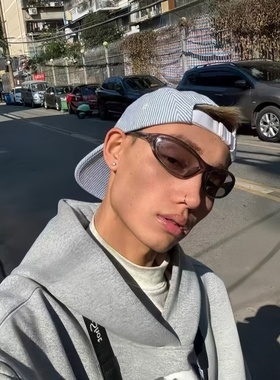 Y2K风格骑行镜防风镜户外墨镜猫眼墨镜高级感发箍骑行镜防风遮阳