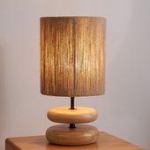 日式 奶油风中古vintage台灯实木复古客厅卧室床头侘寂风书房台灯