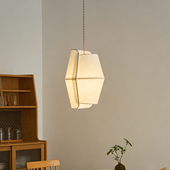 侘寂风吊灯新中式 茶室复古布艺日式 中古禅意民宿设计师餐厅灯具