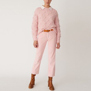 一件4折 高腰粉色灯芯绒直筒牛仔裤 两件2.8折 MiH bu退bu换 清仓