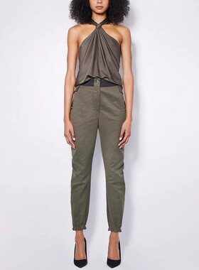 现货 RtA denim KILIWA 松紧腰翻盖口袋拉链束脚工装休闲裤女两色