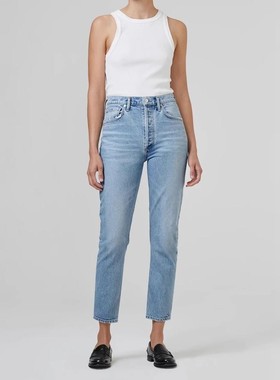 现货 Citizens of Humanity Jolene高腰破洞直筒九分牛仔裤女三色