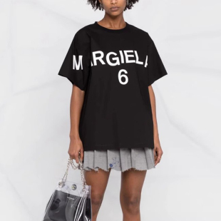 T恤女 现货 Maison Margiela 简约百搭大LOGO印花宽松休闲圆领短袖