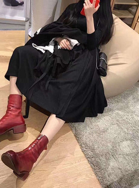 现货 Guidi 210 310 PL1 PL2 788Z 软马皮拉链中短靴女神黑白红色