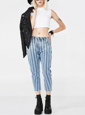 清仓 一件4折 两件2.8折 不退不换 One Teaspoon蓝黑男友风牛仔裤