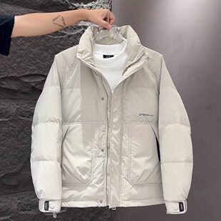 羽绒服男士冬季2026新款立领潮牌袄子高端轻薄短款加厚外套男冬装