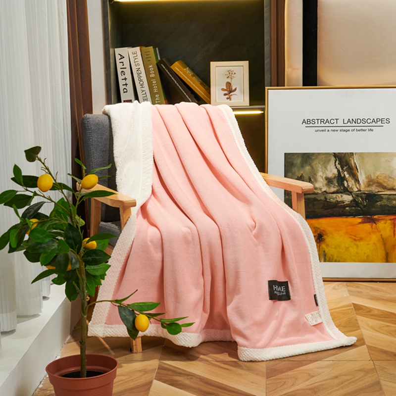 冬天季双层加厚毛毯子空调盖毯珊瑚绒毛绒小被子床上用办公室午休