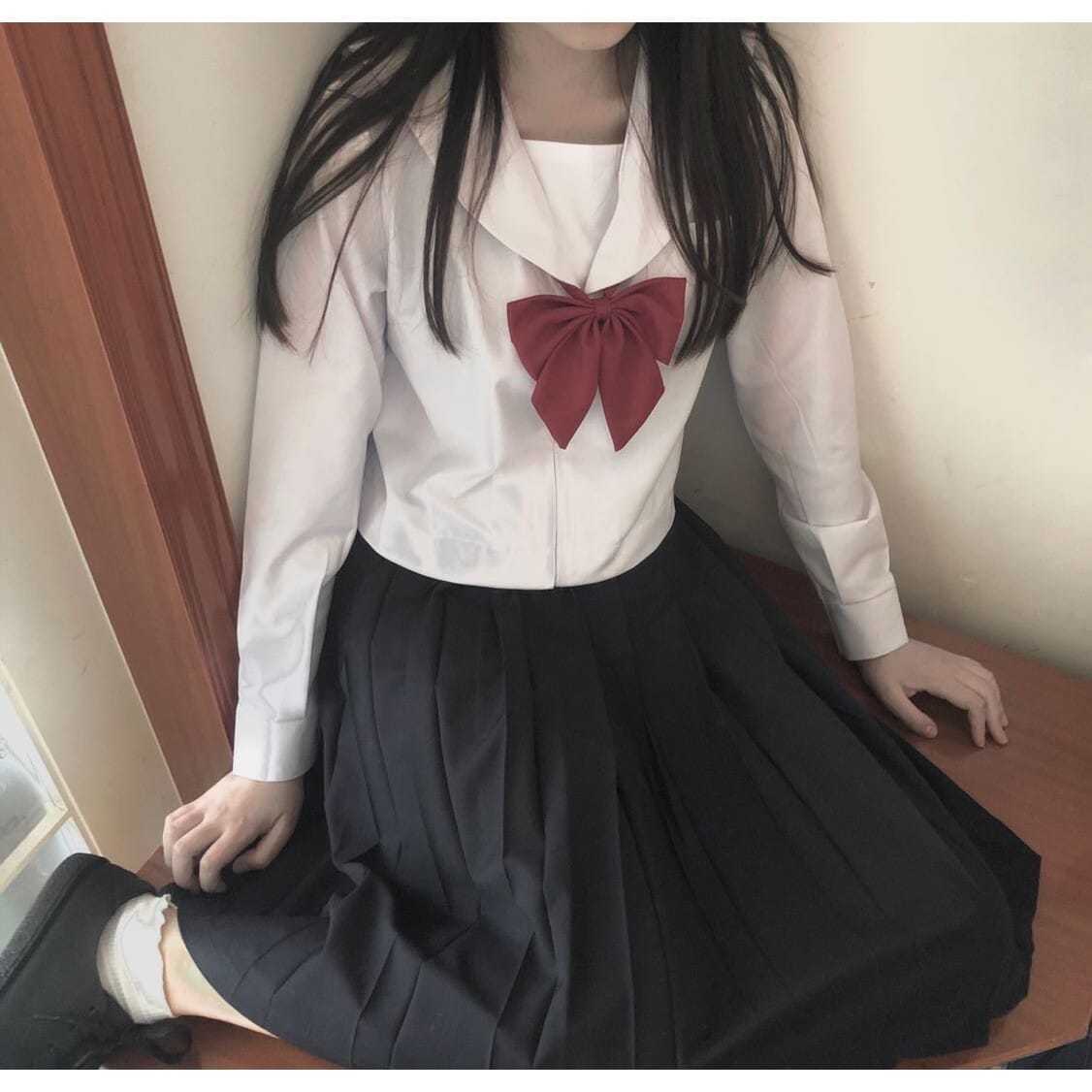 樱奈家正统札幌领白无本甜妹风水手服日系原创JK制服不良长裙套装