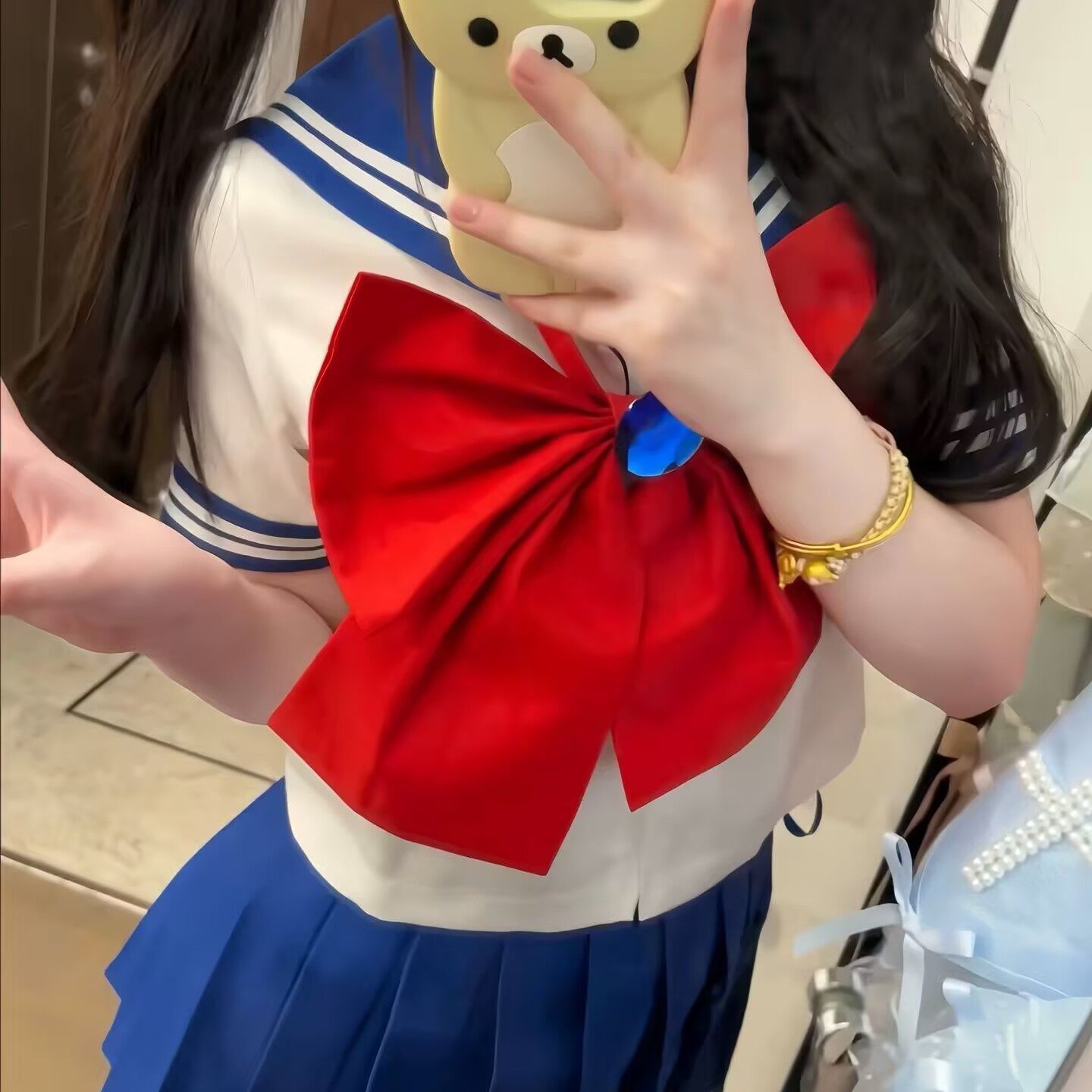 美少女原创短袖jk制服战士套装水手服基础学院美少女战士领结