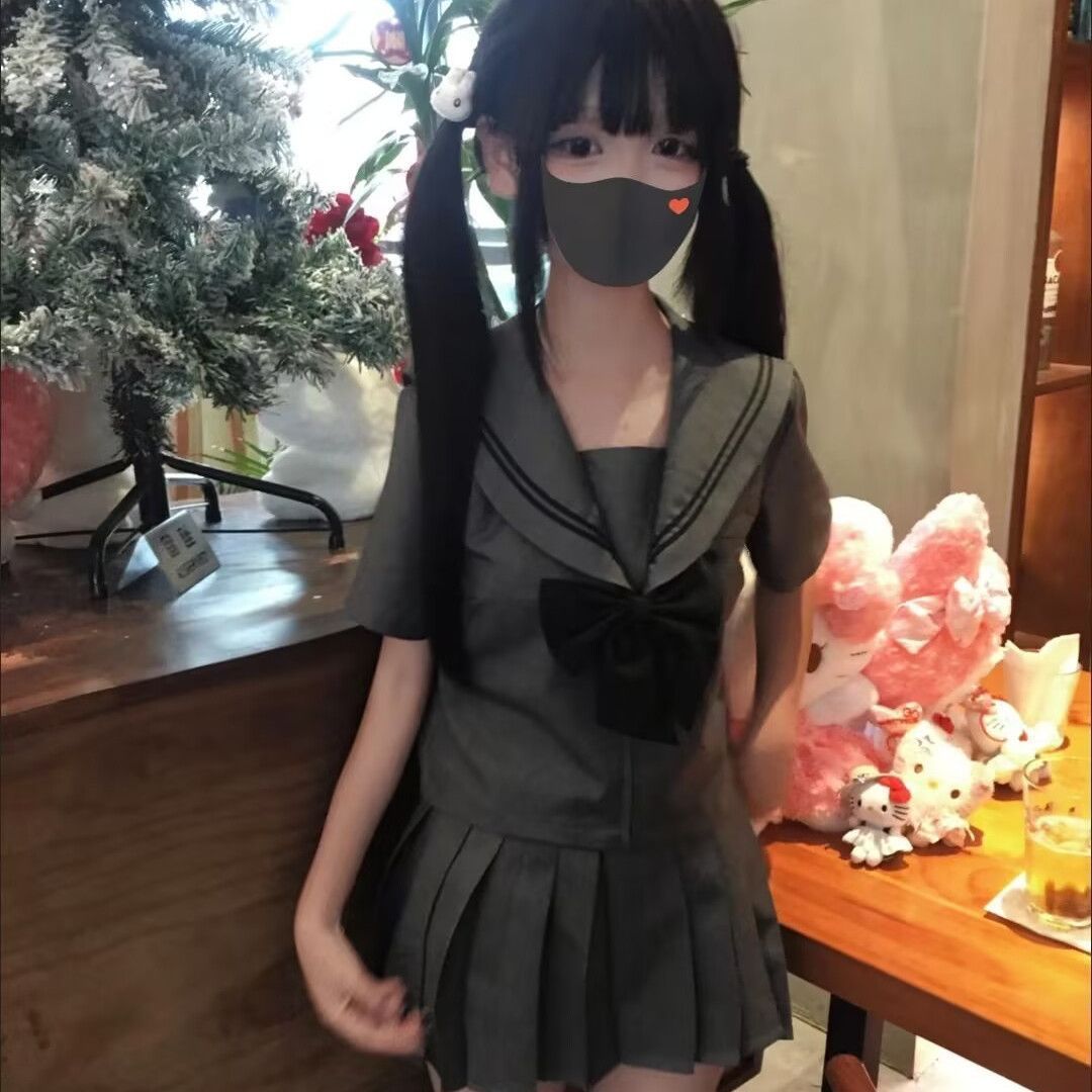 制服水手服新中式百搭薄巧显瘦全套爆款修身运动短款jk