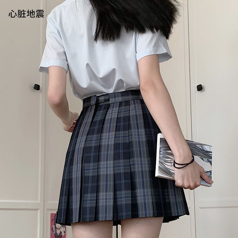 孤山 校供JK裙心脏地震原创制服百褶裙学生百搭半身裙学院风显白
