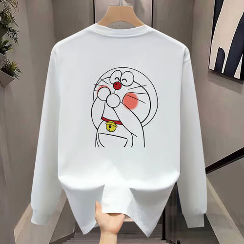 螺纹袖口长袖春秋季潮牌情侣男士打底衫t恤潮流圆领男女百搭上衣