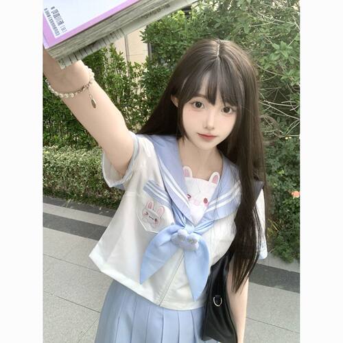 原创【欧咪兔】水手服幼稚园jk制服学院风甜美多巴胺夏日夏服