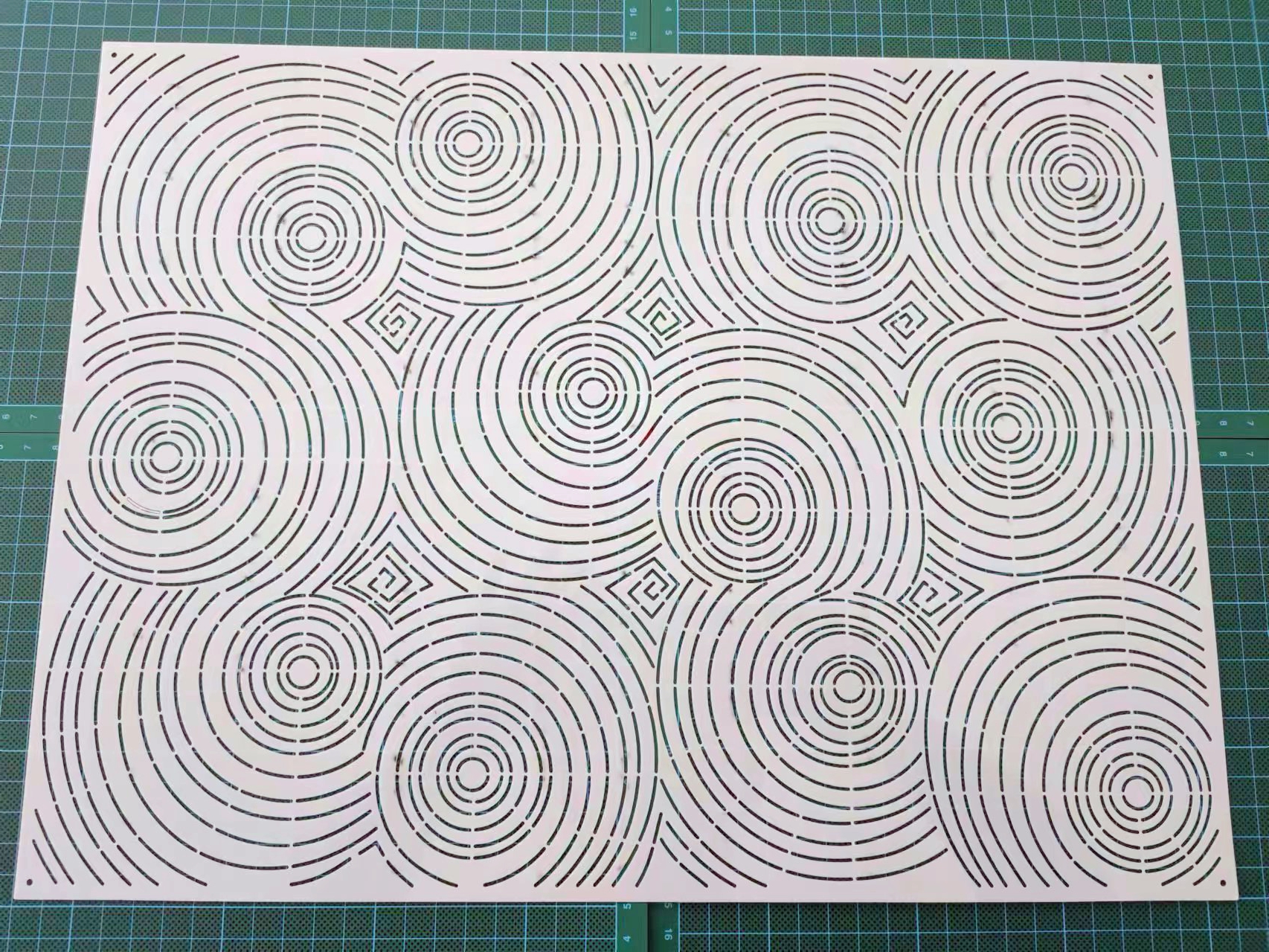 049圆波浪纹刺绣刺子绣镂空画图模板diy拓图描图工具杯垫茶垫茶席