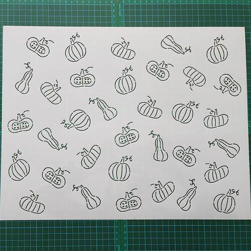 110 Q南瓜 刺绣刺子绣镂空画图模板diy 拓图描图工具杯垫茶垫茶席