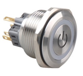 电源带灯金属按钮GL-25F11S/R23-SJ
