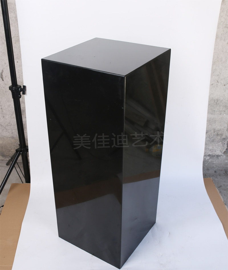 人造纯黑大理石 雕塑摆件高端底座 装饰品展台家居玄关艺术品摆台