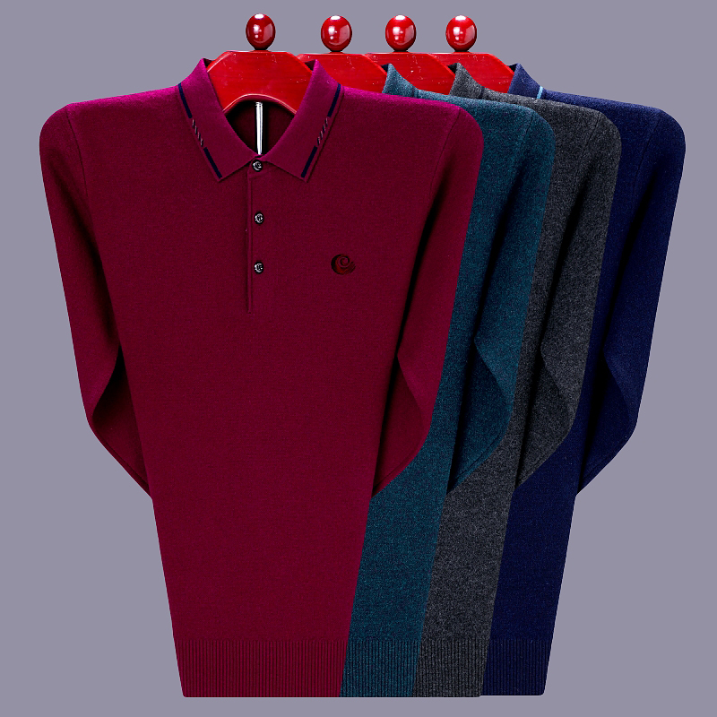 【专柜正品】100%纯羊绒衫男t恤