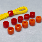 珊瑚平替大孔珠散珠粗绳专用顶珠文玩金饰搭配首选配饰配件