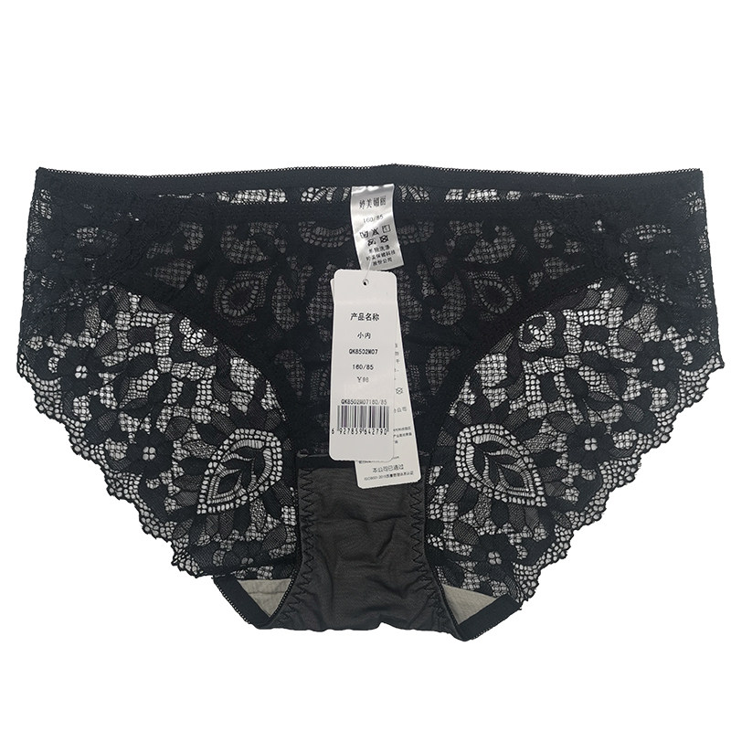 婷美内衣夏季薄款网纱透气性感蕾丝镂空中腰舒适三角小内裤qk8502