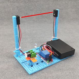 益智 红外线声光报警器科学模型小发明创意科技diy小制作儿童拼装