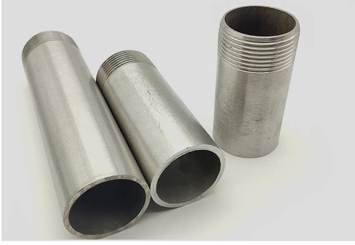 304/316l不锈钢加长单头丝dn65/80/100外螺纹2.5寸3寸4寸单外丝管