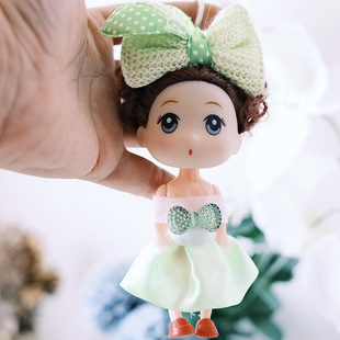 卡通儿童芭比娃娃钥匙扣挂件书包挂饰品扭蛋公仔女孩礼物小玩具