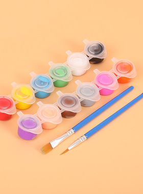 幼儿园美术diy画画手绘涂色颜料3ml六连体丙烯颜料儿童绘画颜料