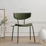 Северный ретро-вельвет обеденный стул для бытовой малой мебели Backrest Light Luxury High-End Универсальный стул простой