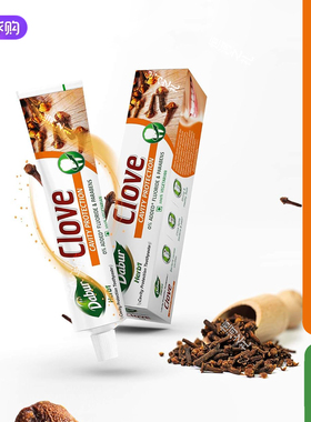 印度Dabur丁香防蛀牙膏不含氟化物和对羟基苯甲酸酯舒缓牙龈不适