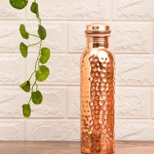 印度isha萨古鲁语录手工雕刻纯铜壶瑜伽水壶冷水壶水瓶500ml 1升