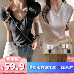 【所有女生的衣橱直播间】馨之凝V领宽肩背心/短袖T恤