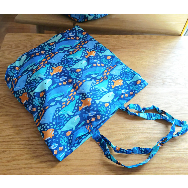 面料柔软的购物袋~便携手拎袋~彩色海洋小鱼图案饭盒包超市购物袋,收纳整理,购物袋/环保袋/帆布袋,淘宝优惠券,粉丝福利购,淘宝优惠卷