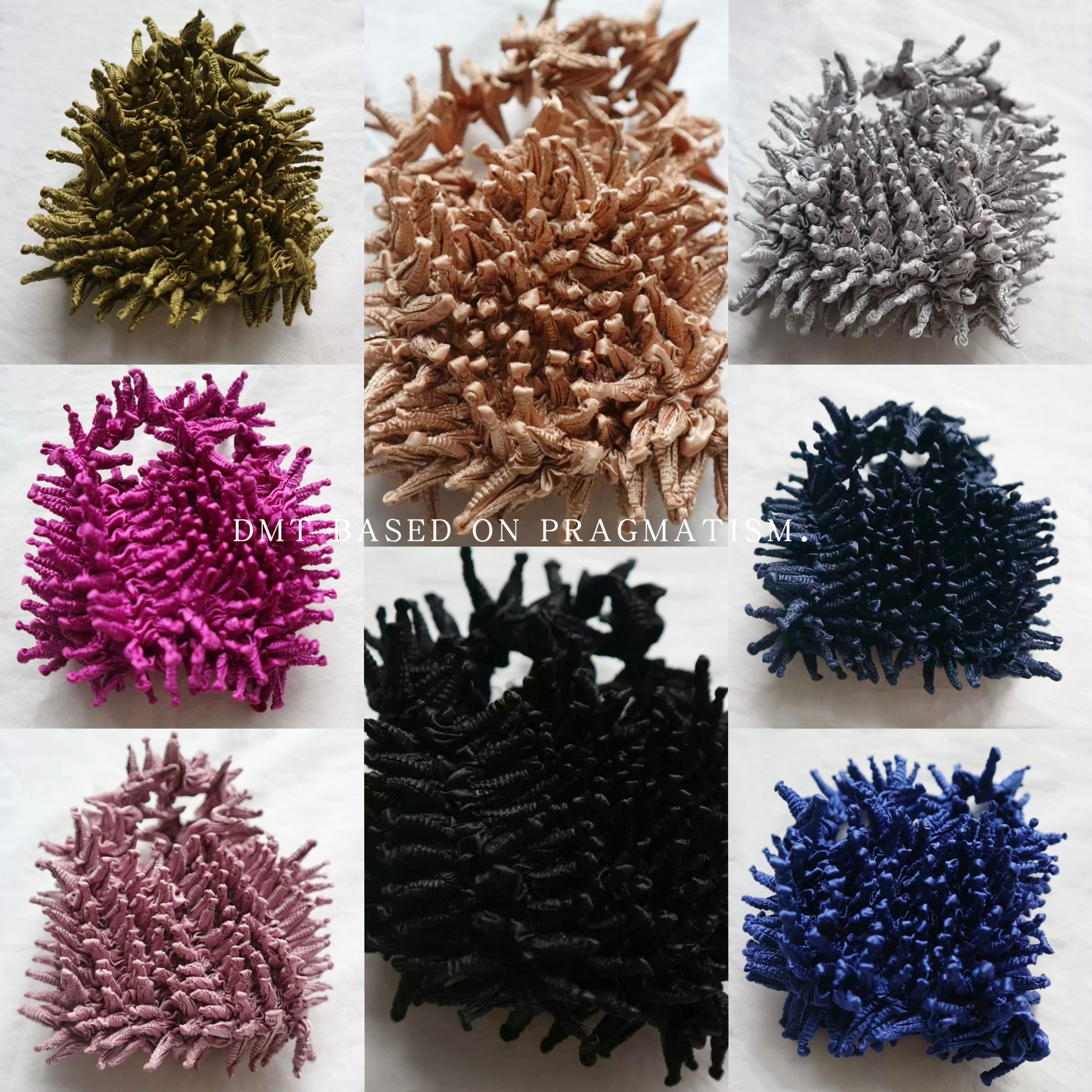 外贸8色扎染褶皱日本片山文三郎海胆包彩色系单品可伸缩现货