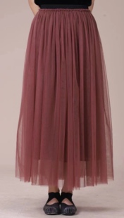 Um@王牌设计师款手工炒色工艺半裙尼尼网纱18姆米真丝双绉半身裙