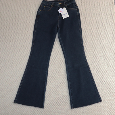 牛仔天花板！土耳其bossa面料外贸客供高端牛仔裤毛边微喇裤长裤