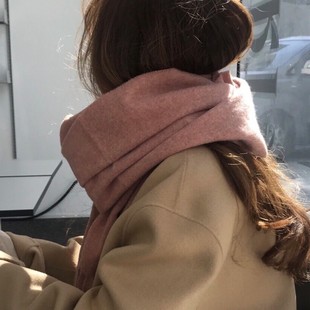 百搭羊毛 款 粉色太美了 美国设计师品牌TB尾少量羊绒围巾披肩经典