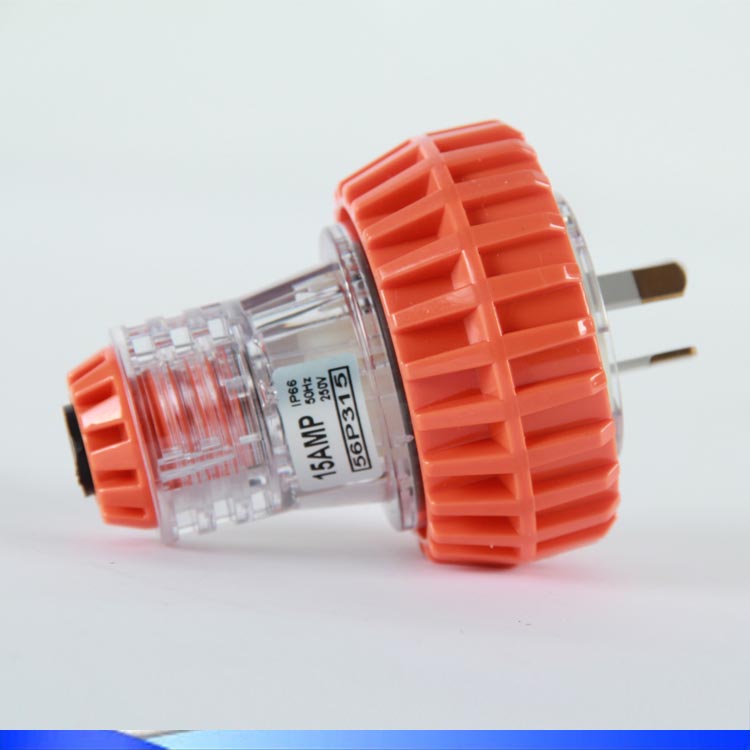 56P315 澳标防水工业插头 户外耐气候 3孔15A 单相工业电源插头